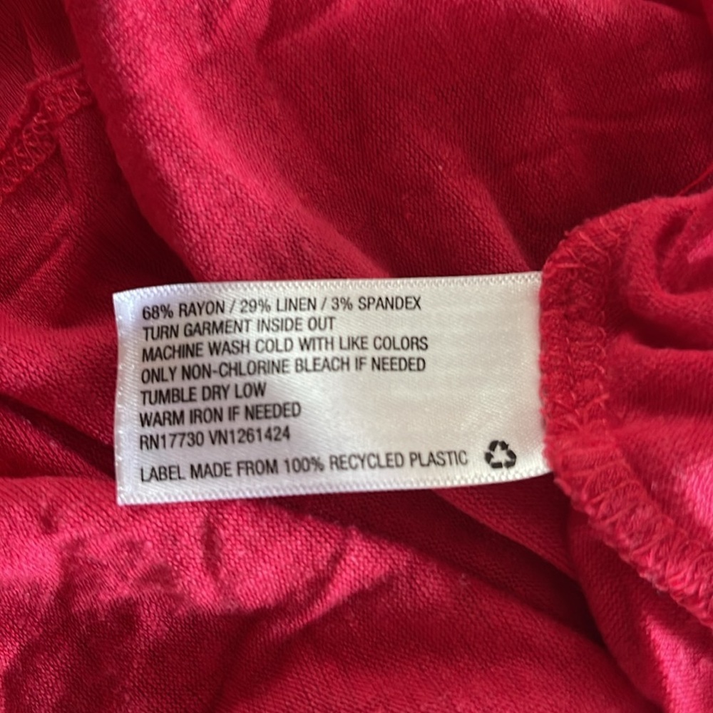 Universal Thread linen V-Neck Tie-Front Tank Top - Pink S - Picture 5 of 5